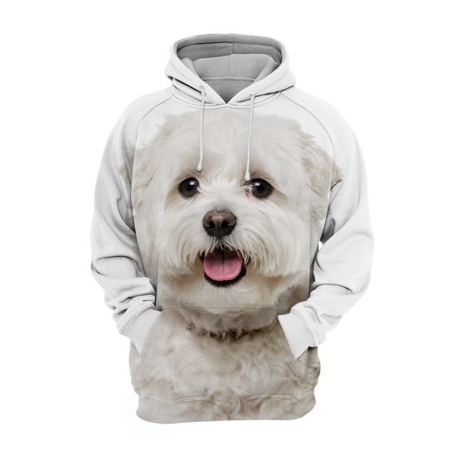 Unisex Hoodie met Maltezer Print | Zacht en Duurzaam | Verkrijgbaar in Maten S tot 4XL | Premium Kwaliteit | Perfect voor Dierenliefhebbers