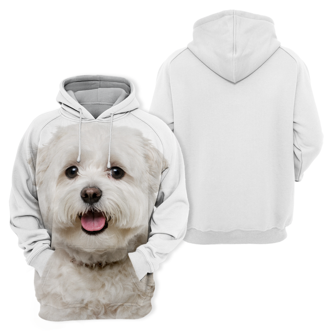 Unisex Hoodie met Maltezer Print | Zacht en Duurzaam | Verkrijgbaar in Maten S tot 4XL | Premium Kwaliteit | Perfect voor Dierenliefhebbers
