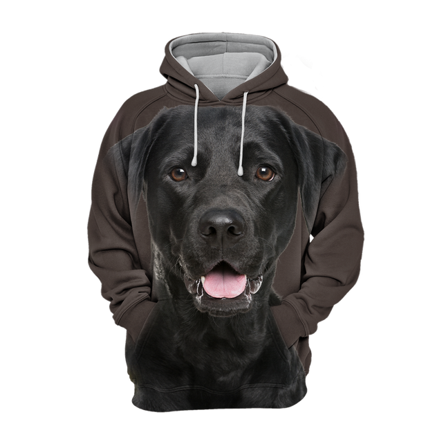 Labrador Trui Zwart | Unisex Hoodie Met Lachende Print | Zachte Stof | Meerdere Maten | Comfortabele Hoodie Voor Dierenliefhebbers