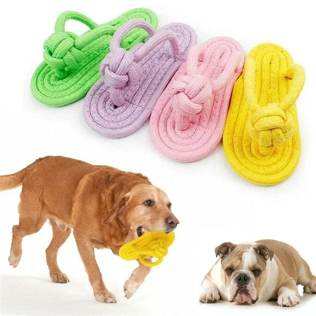 Interactief Slipperspeelgoed voor Honden | Kauwbestendig Touwontwerp | Tandverzorging en Tandvleesmassage | Voor Alle Hondenrassen | Duurzaam en Stevig | Urenlang Kauwplezier