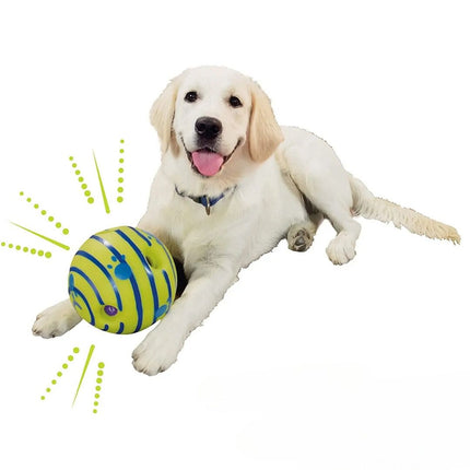 Giechelende Speelbal Voor Honden | Glow In The Dark | Duurzaam Kunststof | Voor Alle Hondenrassen | Geen Batterijen Nodig | Groene Interactieve Bal