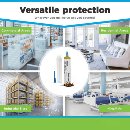 RoachGuard Gel | Efficace controllo degli scarafaggi in ambienti interni ed esterni | Azione rapida, inodore | Protezione a lunga durata | Applicazione precisa | Formula indoxacarb | Nessun residuo visibile | Ideale per la casa e l'ospitalità