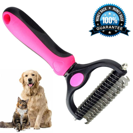 PetRake™ Dubbelzijdige Ontwarringskam | Verwijdert Klitten en Loose Haren | Veilig en Comfortabel voor Honden en Katten | Stimuleert Gezonde Vacht en Bloedcirculatie