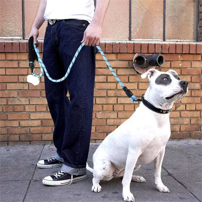 Reflecterende Veiligheidslijn | Zware Honden | Comfortabele Grip | Waterbestendig Nylon | Voor Wandelingen in Alle Seizoenen