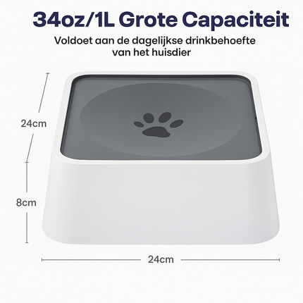 AquaFloat Waterbestendige Mat voor Honden Drinkbakken | Voorkomt Natte Vloeren en Vlekken | Ideaal voor Huisdieren