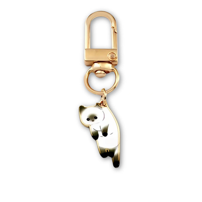 6 stuks schattige kitten sleutelhangers | Katten bedel keychains | Unisex accessoire | Leuk cadeau voor kattenliefhebbers | Metalen kattenhanger voor tas of autosleutels | Trendy fashion sieraden