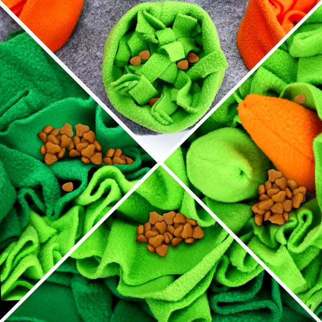 Wasbare Interactieve Fleece Snuffelmat voor Honden | Mentale Stimulatie en Voedingsplezier | Hoogwaardige Materialen | Eenvoudig Te Reinigen | Geschikt Voor Diverse Rassen | 43cm