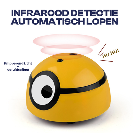 Innovatief Interactief Speelgoed voor Honden | Activeert Natuurlijke Jachtinstincten | Duurzaam en Draagbaar Design | Houdt Huisdieren Bezig | Vermindert Verveling | Compact Binnenhuisgebruik | Geel Kunststof | 7,5x5cm