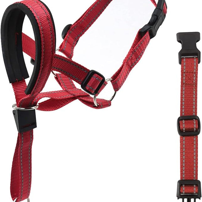 Ademende Nylon Anti-Blaf Snuit met Reflecterende Strips voor Honden | Verstelbare Pasvorm en Snelsluiting | Kleuren: Oranje, Rood, Blauw | Maten: S, M, L, XL