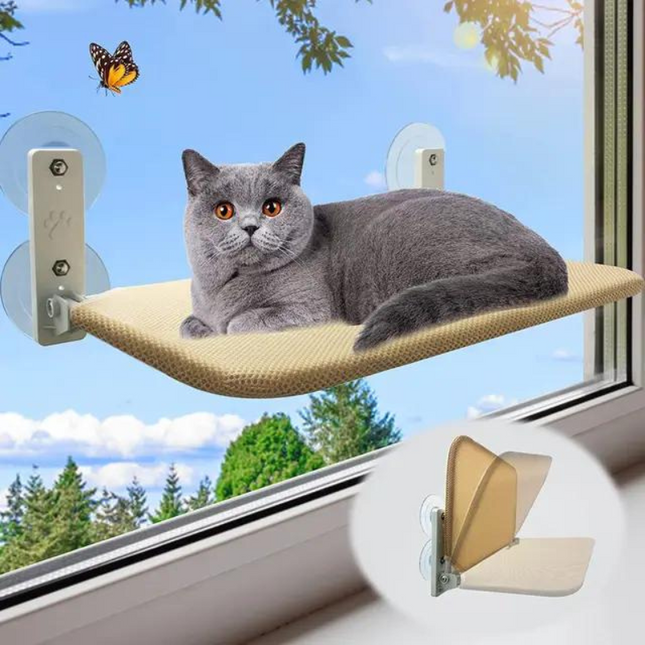 Folding Hammock for Pets | Comfortable Window View | Durable and Space-Saving | 35x40cm