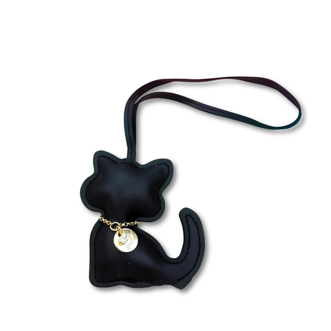Leren Sleutelhanger Dames | Schattige Kattenhanger | PU Leder | Tasbedel voor Handtas | Sleutelhanger Accessoire | Cadeau voor Meisjes | Dier Charm Decoratie