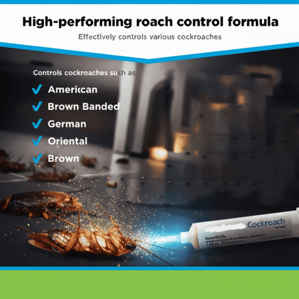 RoachGuard Gel | Efficace controllo degli scarafaggi in ambienti interni ed esterni | Azione rapida, inodore | Protezione a lunga durata | Applicazione precisa | Formula indoxacarb | Nessun residuo visibile | Ideale per la casa e l'ospitalità
