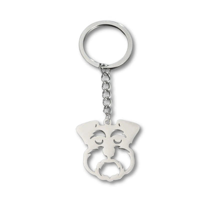 Sleutelhanger Dames | Schattige Katten Sleutelhanger | RVS Katje Hanger voor Tas, Portemonnee of Autosleutels | Zilver | Kitty Accessoire Cadeau