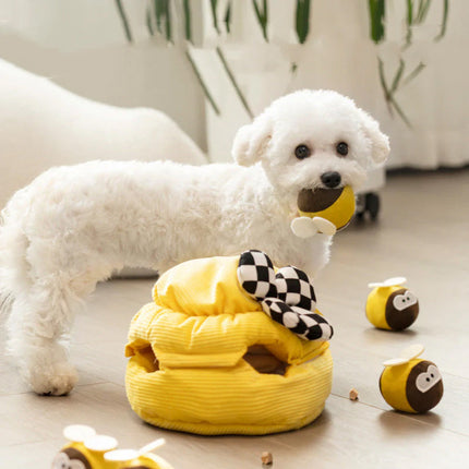 Interactieve Snuffelmat voor Honden | Duurzaam Polyester | Mentale Stimulatie voor Binnengebruik | Bevordert Neuswerktraining | Ideaal voor Regenachtige Dagen | 18 cm x 18 cm x 18 cm