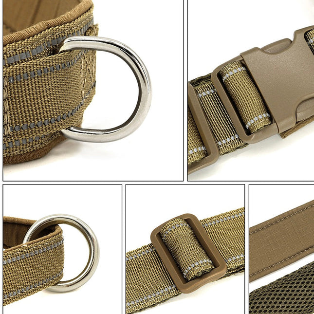 Hondenharnas met Reflecterende Veiligheid | Duurzaam Nylon | No Pull Functie | Verstelbare Pasvorm | Stevig Handvat | Geschikt voor Duitse Herders | Diverse Maten en Kleuren