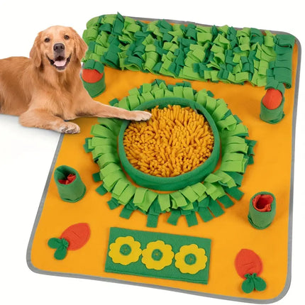 Snuffelmat Hond | Grootte 80x60 cm | Zacht Fleece | Geschikt voor Alle Honden | Vertraging Snelle Eters | Speelgoed voor Mentaal Stimuleren | Gemakkelijk Schoon te Maken | Verbetert Algeheel Welzijn