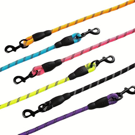 Versterkte reflecterende nylon hondenriem 1,2m | Gevoerde handgreep | Extra sterk | Veilig wandelen voor middelgrote en grote honden | Geschikt voor dagelijks gebruik