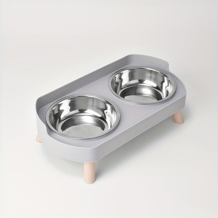 Roestvrijstalen Kattenvoerbak & Waterdispenser