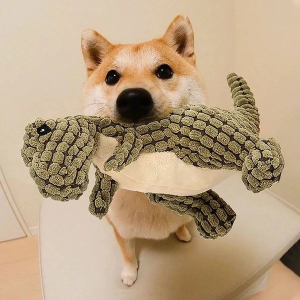 Dinosaurus Pluche Speelgoed voor Honden | Stimuleert Kauwinstincten | Veilig & Duurzaam