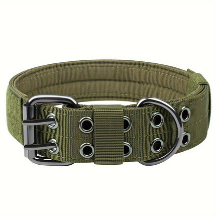Verstelbare hondenhalsband van sterk nylon | Geschikt voor grote honden | Duurzaam, comfortabele pasvorm en stevige gespsluiting | Maten M, L, XL