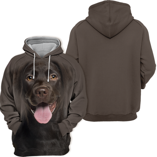 Unisex Dierenliefhebbers Hoodie | Labrador Motief Zwart | Polyester Katoen Mix | Verkrijgbaar in S t/m 4XL