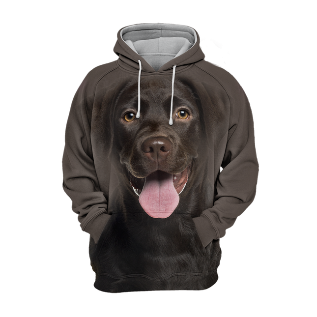 Unisex Dierenliefhebbers Hoodie | Labrador Motief Zwart | Polyester Katoen Mix | Verkrijgbaar in S t/m 4XL