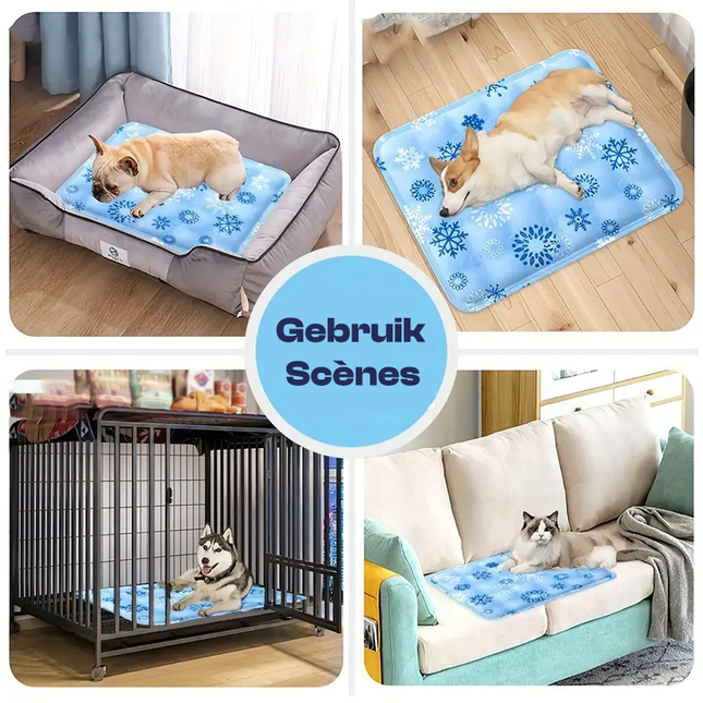 IJsgel Technologie | Polyestervezel | Draagbaar | S-3XL | Comfort en Verkoeling voor Honden | Eenvoudig Schoon te Maken | Hemelsblauw