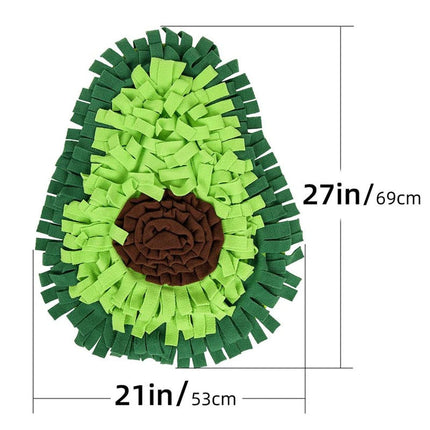 Sasha Avocado Snuffelmat | Stimulerende Voedingservaring voor Honden | Duurzaam en Veilig | 60x45 cm | Groen | Geschikt voor Alle Leeftijden