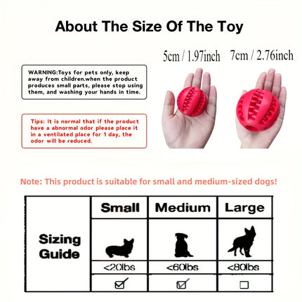 Hondenspeeltje | Kauwspeelbal voor Kleine Honden | Interactieve Elastische Voerbal | Tandreiniging | Plastic | Huisdieraccessoires
