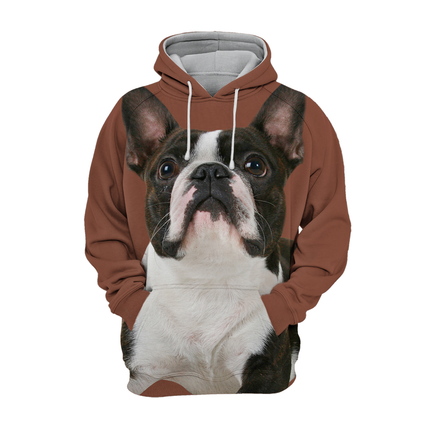 Unisex Trui met Boston Terrier Print | Zachte Stof | Verschillende Maten Beschikbaar | Polyester en Katoen Mix