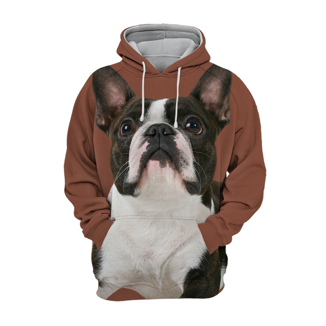 Unisex Trui met Boston Terrier Print | Zachte Stof | Verschillende Maten Beschikbaar | Polyester en Katoen Mix