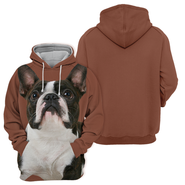 Unisex Trui met Boston Terrier Print | Zachte Stof | Verschillende Maten Beschikbaar | Polyester en Katoen Mix