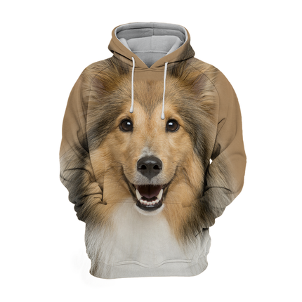 Hoodie voor fans van Shetland Sheepdog | Comfortabele unisex pasvorm | Verkrijgbaar in diverse maten | Hoge resolutie print | Zacht materiaal | Perfect voor casual stijl met jeans of leggings