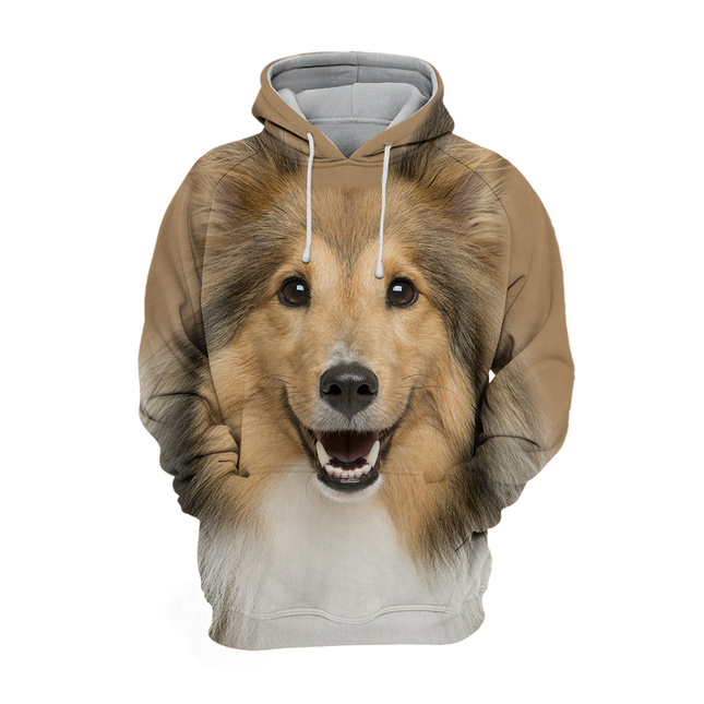 Hoodie voor fans van Shetland Sheepdog | Comfortabele unisex pasvorm | Verkrijgbaar in diverse maten | Hoge resolutie print | Zacht materiaal | Perfect voor casual stijl met jeans of leggings