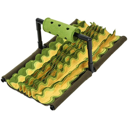 Mat voor Langzaam Voeren | Interactieve Snuffelmat | Mentale Stimulatie | Hondvriendelijk Design | Eenvoudig Schoon te Maken | Bevordert Spijsvertering | Vermindert Verveling | Duurzame Materialen | 58x33x23 cm | Groen