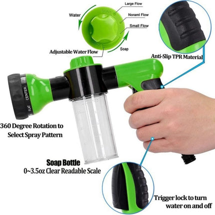 Suds-N-Paws™ Hondenbadtool | Spuitmond met 8 Spraypatronen | Verstelbare Zeepdispenser | Efficiënte Reiniging en Minder Badtijd