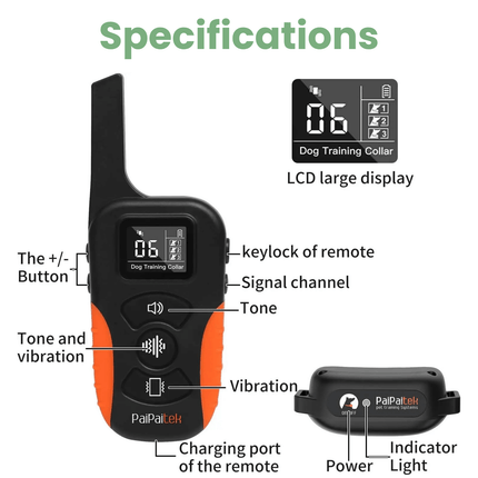 Obroża antyszczekowa BarkShield | Dźwięk i wibracje | Akumulatorowa i wodoodporna | Redukuje szczekanie | Dla wszystkich psów | Zasięg 975 m | Przyjazna dla zwierząt domowych obroża antyszczekowa | Regulowane dopasowanie | Odporna na wstrząsy