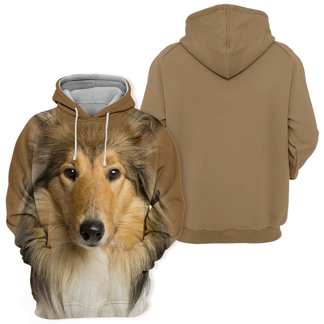 Collie Design | Unisex Pull-over | Zacht en Comfortabel | Verkrijgbaar in Maten S-4XL | Polyester en Katoen Mix | Hoge Definitie Print