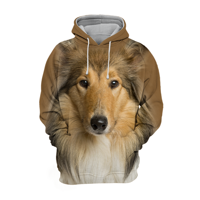 Collie Design | Unisex Pull-over | Zacht en Comfortabel | Verkrijgbaar in Maten S-4XL | Polyester en Katoen Mix | Hoge Definitie Print