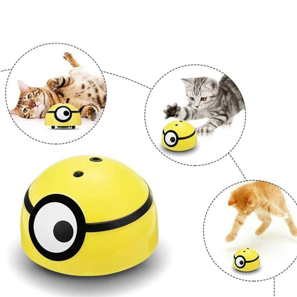 Innovatief Interactief Speelgoed voor Honden | Activeert Natuurlijke Jachtinstincten | Duurzaam en Draagbaar Design | Houdt Huisdieren Bezig | Vermindert Verveling | Compact Binnenhuisgebruik | Geel Kunststof | 7,5x5cm