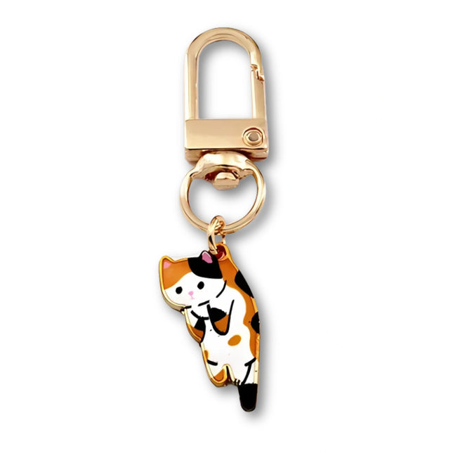 6 stuks schattige katten sleutelhanger set | Cadeau voor koppels en dierenliefhebbers | Metalen kattenhanger accessoires voor tas, sleutels of auto | Fashion sieraden