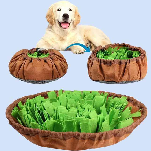Snuffelmat voor honden | Interactief speeltapijt voor mentale stimulatie | Vertraagt het eettempo en vermindert schrokken | Makkelijk schoon te maken | Geschikt voor alle hondenrassen