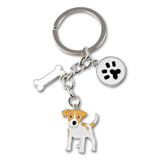 Jack Russell Terrier Sleutelhanger voor Dames en Heren | Metaal | Hondenhanger | Tas- & Autosleutel Bedel | Cadeau Accessoire