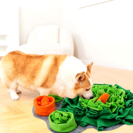 Wasbare Interactieve Fleece Snuffelmat voor Honden | Mentale Stimulatie en Voedingsplezier | Hoogwaardige Materialen | Eenvoudig Te Reinigen | Geschikt Voor Diverse Rassen | 43cm