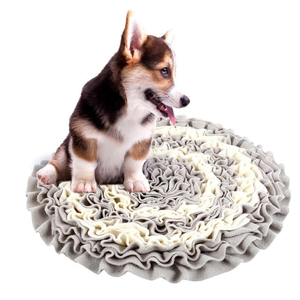 Snuffeltrainingsmat Voor Honden | Interactief Langzaam Voerspeelgoed | Duurzaam Handgemaakt Fleece | Stressverlichting en Energieverbruik | Machinewasbaar | Verstelbare Maten | Grijs of Groen | 45x45cm of 70x70cm