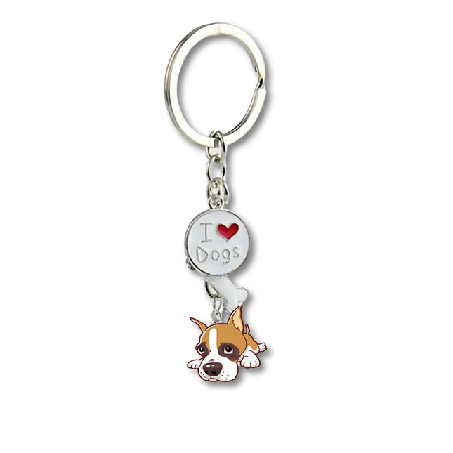 Jack Russell Terrier Sleutelhanger | Metaal Hondenhanger | Sleutelhanger voor Vrouwen & Mannen | Autosleutelhouder | Tashanger | Cadeau Idee