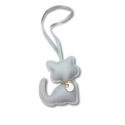 PU leren sleutelhanger met schattige kattenhanger | Modieuze dier sleutelhanger | Tas accessoire voor dames | Decoratie voor handtas | Leuk cadeau voor meisjes