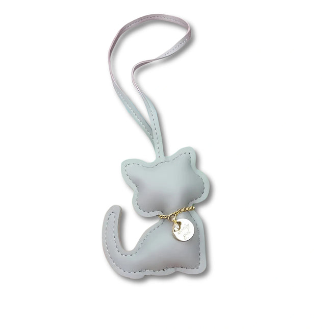 PU leren sleutelhanger met schattige kattenhanger | Modieuze dier sleutelhanger | Tas accessoire voor dames | Decoratie voor handtas | Leuk cadeau voor meisjes