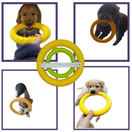 Duurzame Gele Kauwring Voor Honden | Interactief & Stimulerend | Verkrijgbaar in S en L | Rubber