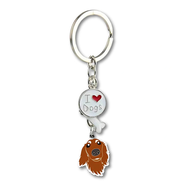 Jack Russell Terrier Sleutelhanger voor Dames en Heren | Metalen Hondenhanger | Unisex Sleutelhanger voor Auto, Tas of Cadeau | Zilver | Trendy Accessoire